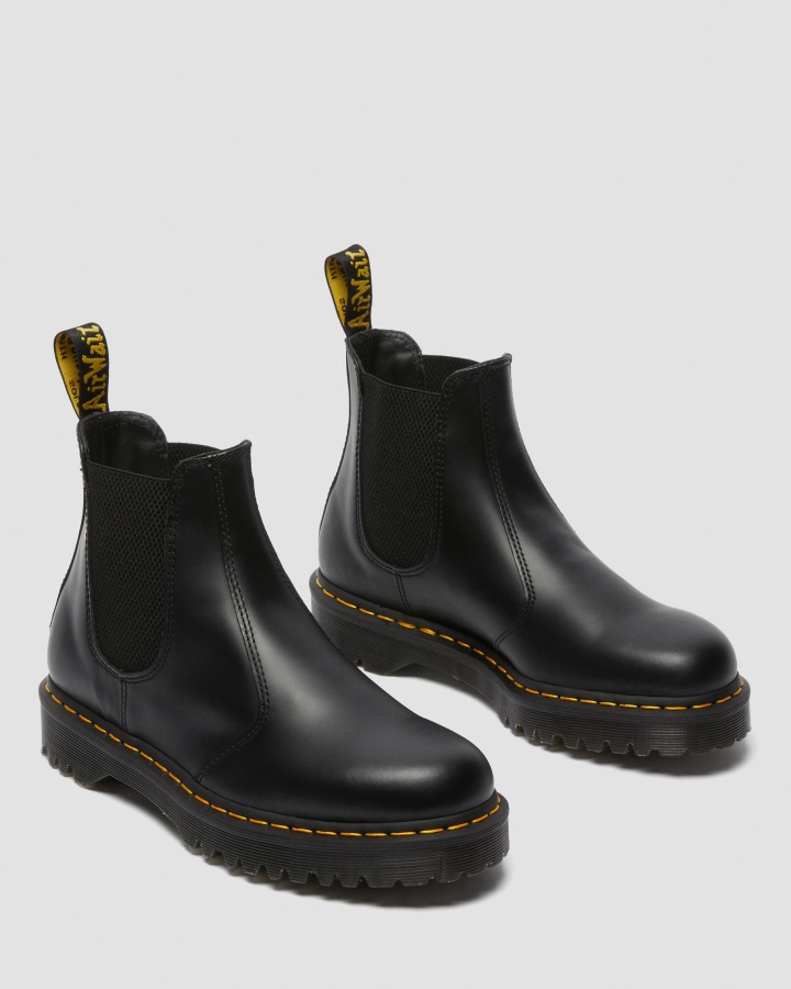 Dr.martens Romania Piele Neteda Neagra 2976 Cizme Chelsea Din Piele Neteda Bex