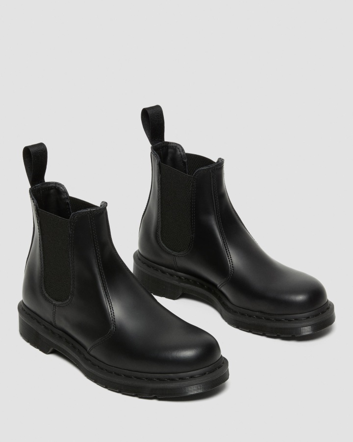 Dr.martens Romania Neagra Piele Neteda 2976 Mono Piele Neteda Cizme Chelsea
