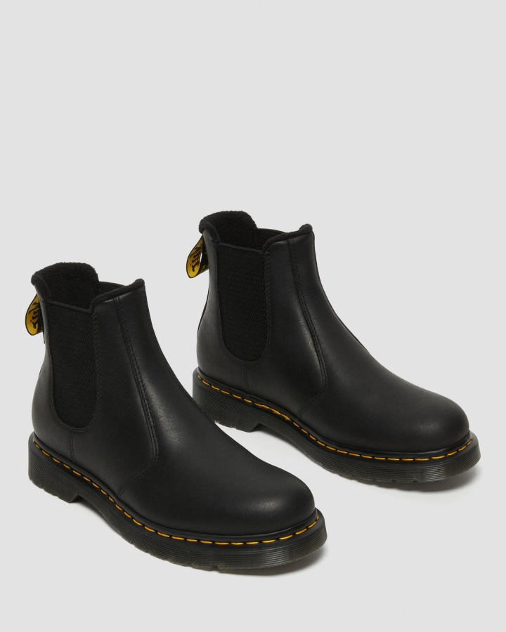 2976 Warmwair Piele Cizme Chelsea Negru Valor Wp Dr.martens Romania