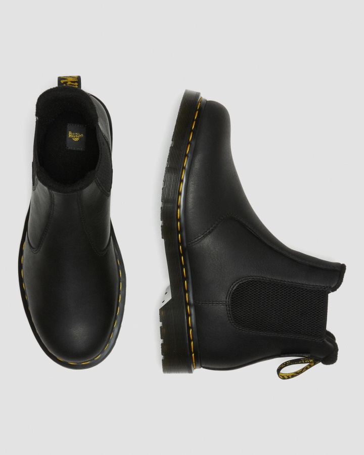 2976 Warmwair Piele Cizme Chelsea Negru Valor Wp Dr.martens Romania