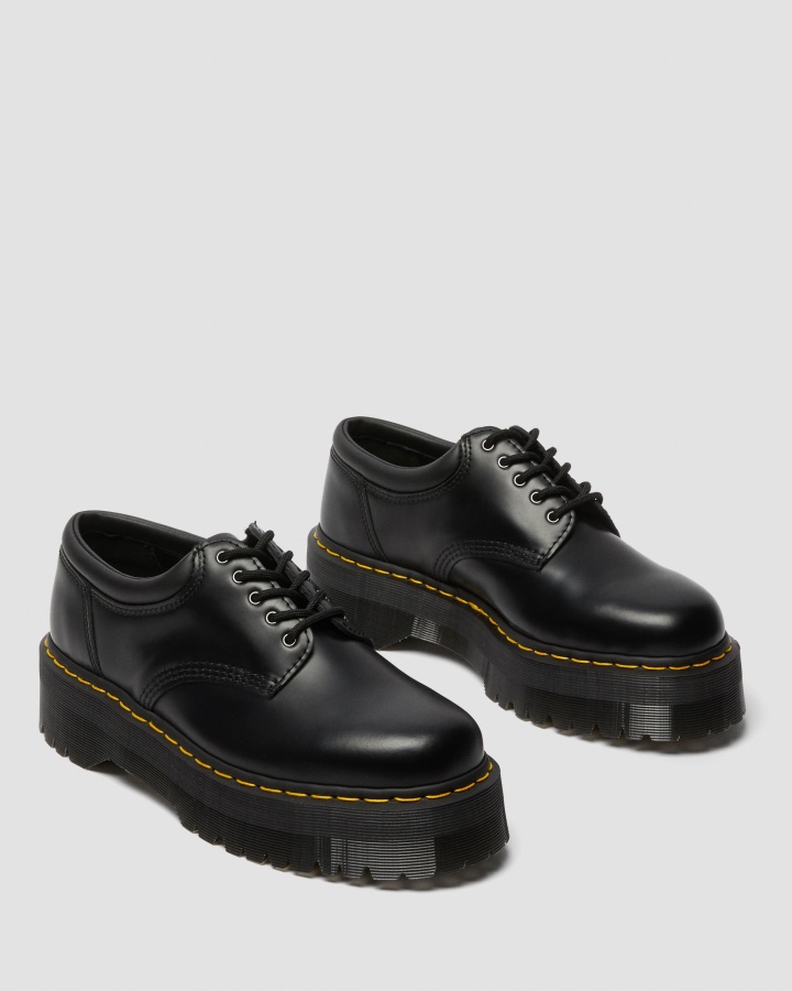 8053 Pantofi Casual Platforma Piele Negru Lustruit Neted Dr.martens Romania