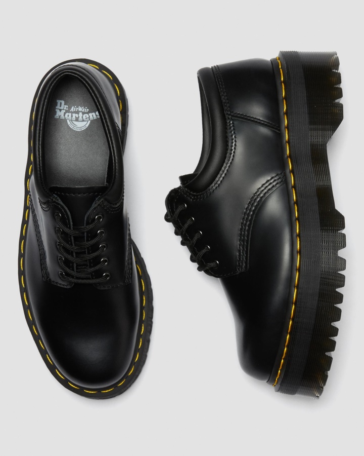 8053 Pantofi Casual Platforma Piele Negru Lustruit Neted Dr.martens Romania