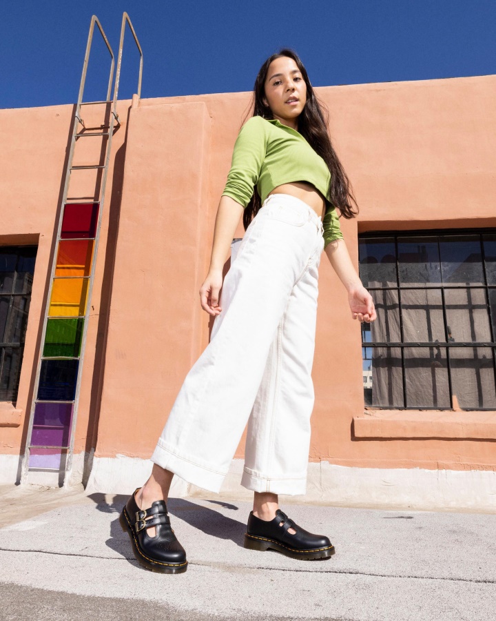 Dr.martens Romania Piele Neteda Neagra 8065 Piele Neteda Pantofi Mary Jane