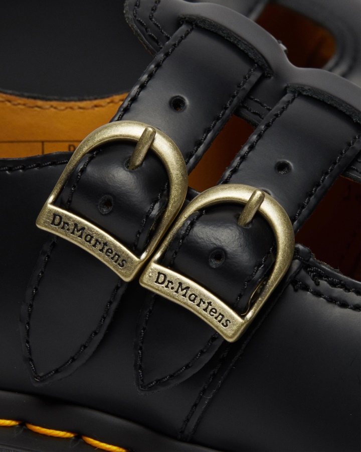 Dr.martens Romania Piele Neteda Neagra 8065 Piele Neteda Pantofi Mary Jane