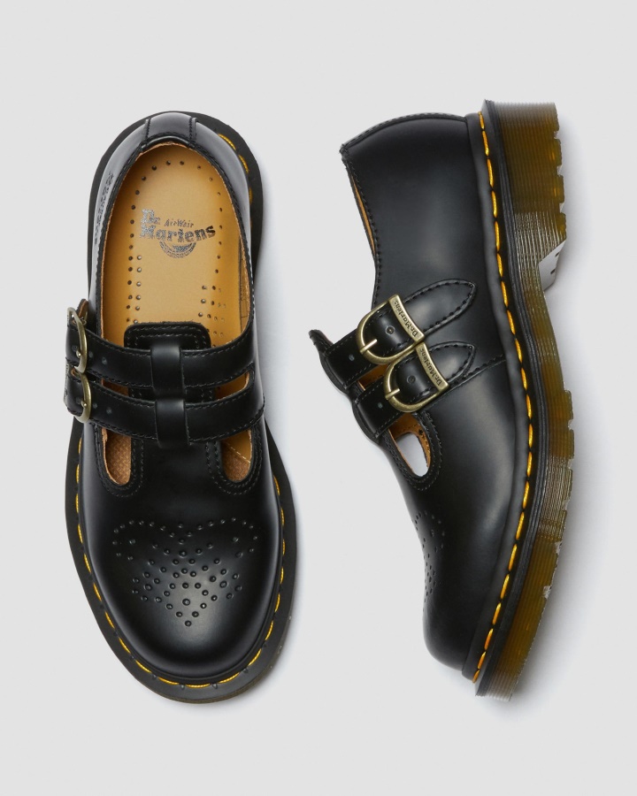 Dr.martens Romania Piele Neteda Neagra 8065 Piele Neteda Pantofi Mary Jane