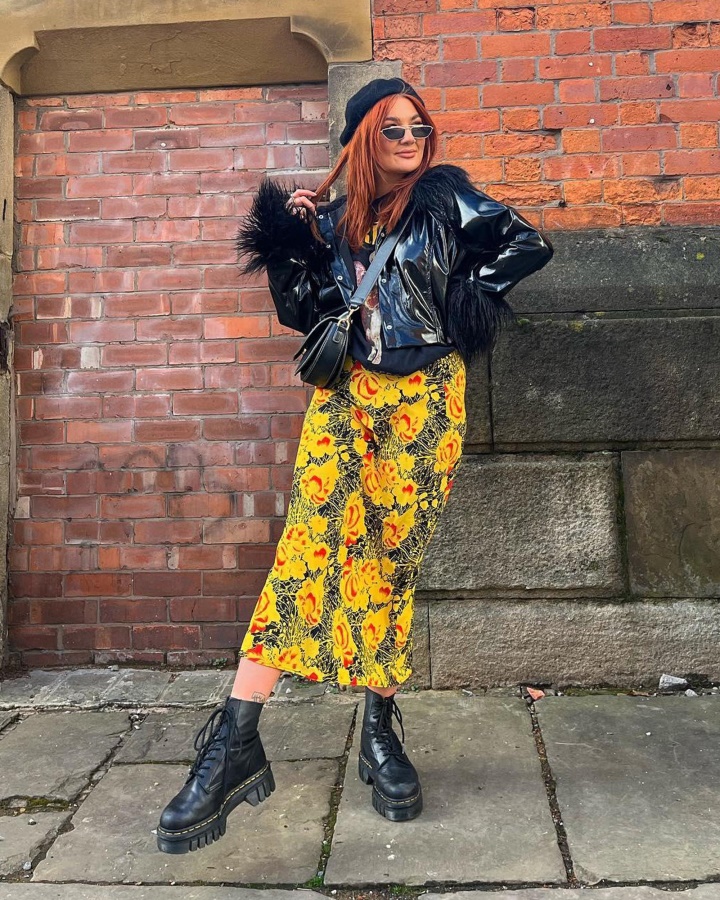 Botine Cu Platforma Dr.martens Romania Nappa Lux Audrick Nappa Neagra