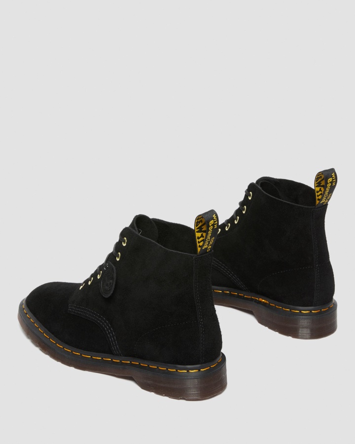 Botine De Piele Intoarsa Neagra Desert Oasis Dr.martens Romania 101