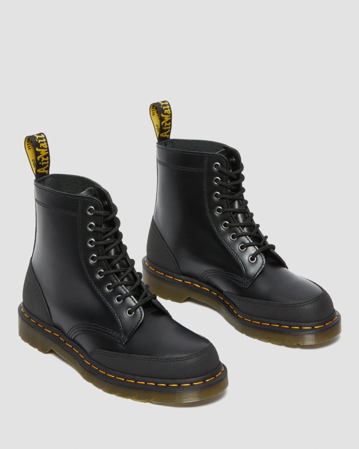 1460 Cizme Cu șireturi Din Piele Cu Panou De Protecție Canada Dr.martens Romania Negru Neted+dual Original