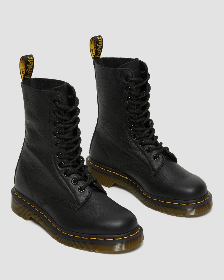1490 Cizme Din Piele Virginia La Mijlocul Gambei Canada Dr.martens Romania Negru Virginia