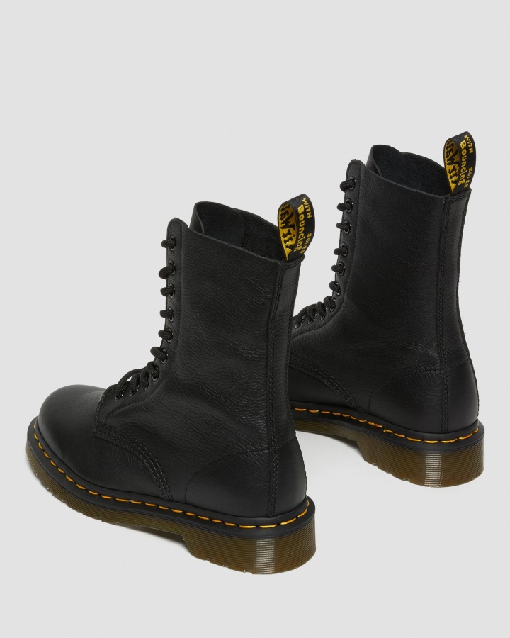 1490 Cizme Din Piele Virginia La Mijlocul Gambei Canada Dr.martens Romania Negru Virginia