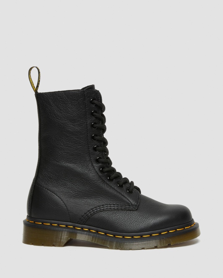 1490 Cizme Din Piele Virginia La Mijlocul Gambei Canada Dr.martens Romania Negru Virginia