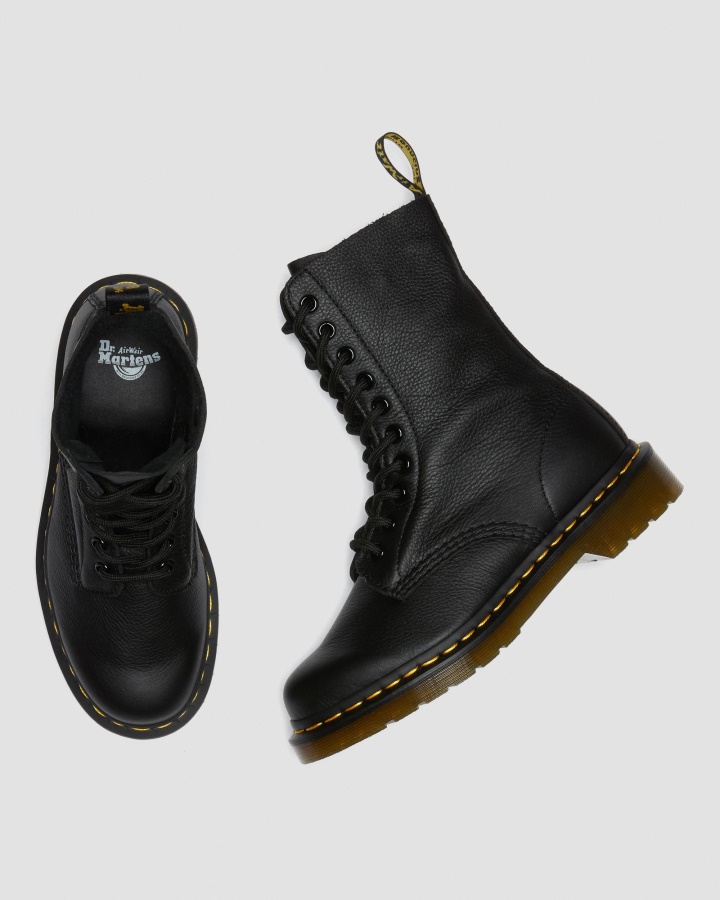 1490 Cizme Din Piele Virginia La Mijlocul Gambei Canada Dr.martens Romania Negru Virginia