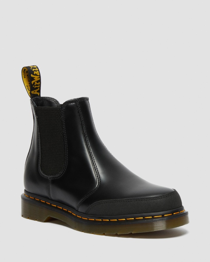 Cizme Chelsea Dr.martens Romania 2976 Din Piele Cu Panou De Protectie Neagra+dual Originale
