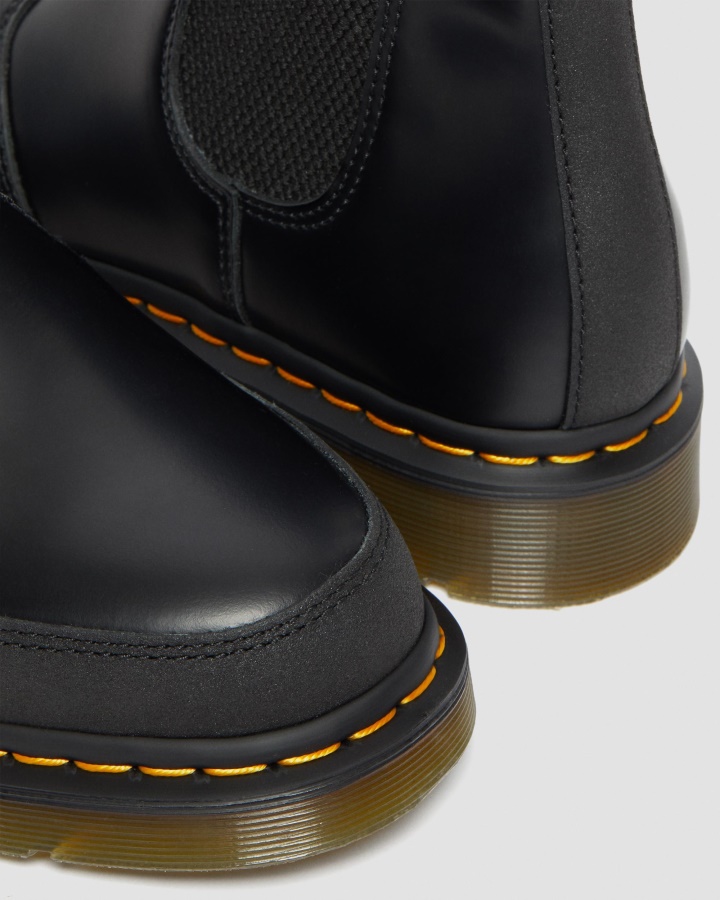 Cizme Chelsea Dr.martens Romania 2976 Din Piele Cu Panou De Protectie Neagra+dual Originale