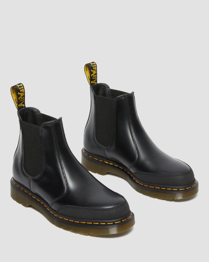 Cizme Chelsea Dr.martens Romania 2976 Din Piele Cu Panou De Protectie Neagra+dual Originale