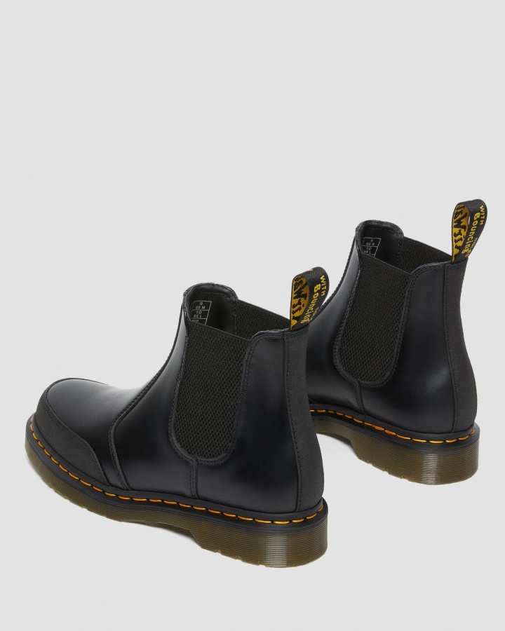 Cizme Chelsea Dr.martens Romania 2976 Din Piele Cu Panou De Protectie Neagra+dual Originale