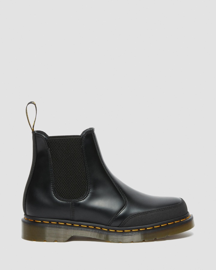 Cizme Chelsea Dr.martens Romania 2976 Din Piele Cu Panou De Protectie Neagra+dual Originale