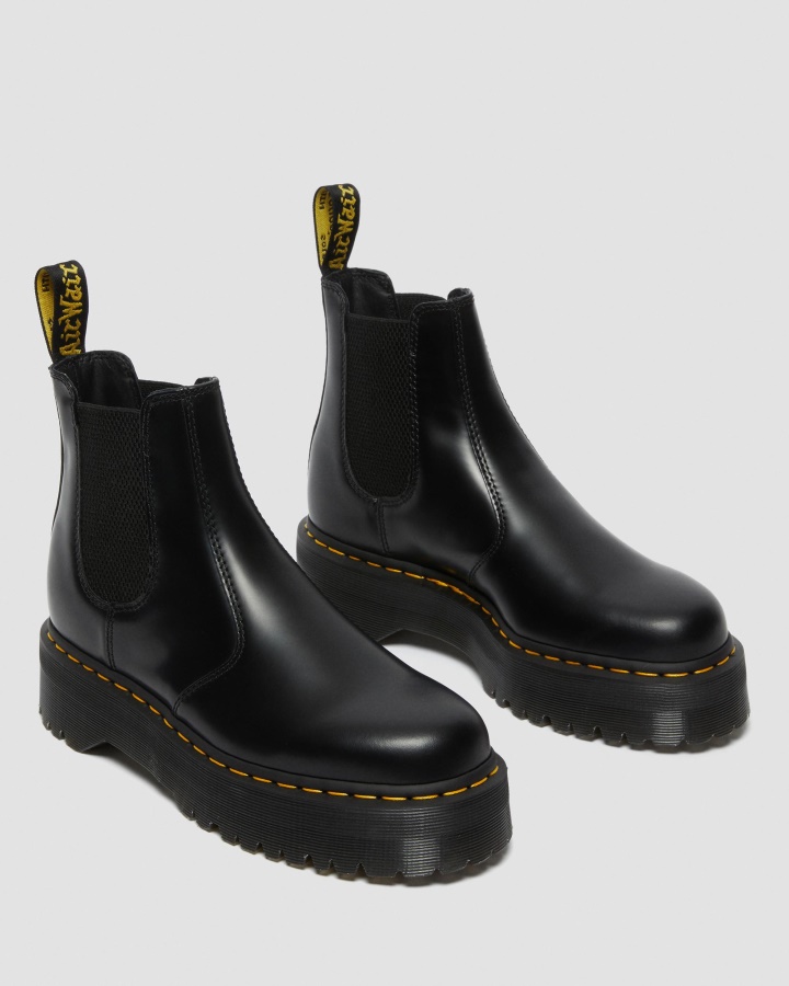 Negru Lustruit Neted Cizme Chelsea Dr.martens Romania 2976 Piele Neteda Platforma
