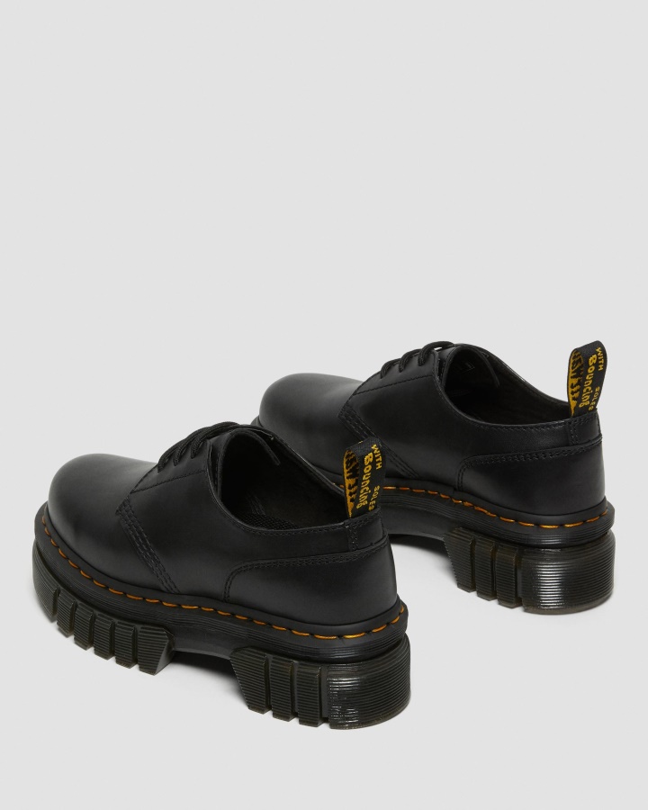 Pantofi Cu Platforma Din Piele Nappa Neagra Dr.martens Romania Audrick