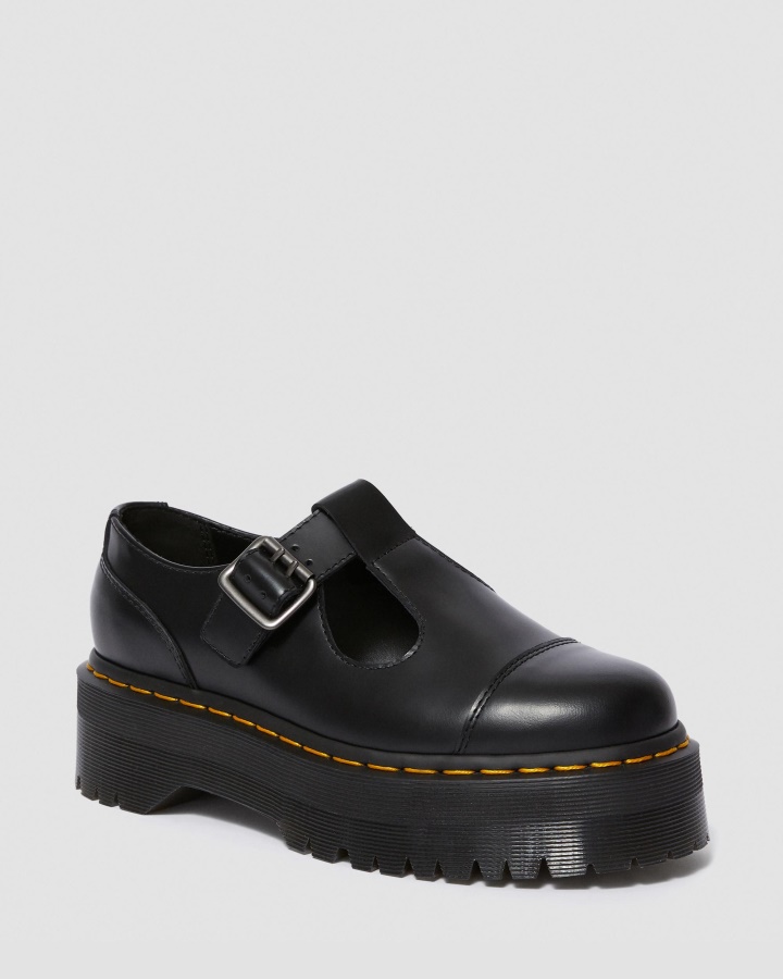 Negru Lustruit Neted Pantofi Dr.martens Romania Bethan Lustruit Piele Neteda Platforma