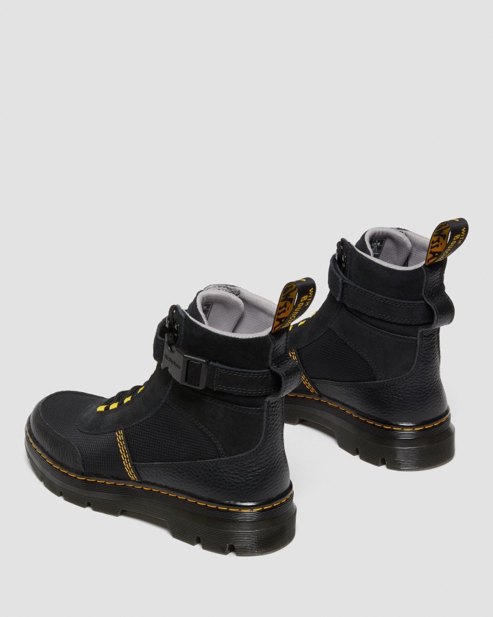 Cizme Casual Negru Dr.martens Romania Combs Tech Frezat Nappa & Piele Intoarsa