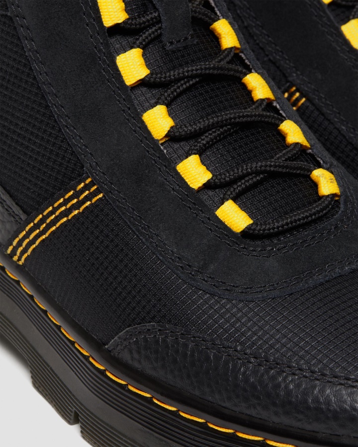 Cizme Casual Negru Dr.martens Romania Combs Tech Frezat Nappa & Piele Intoarsa