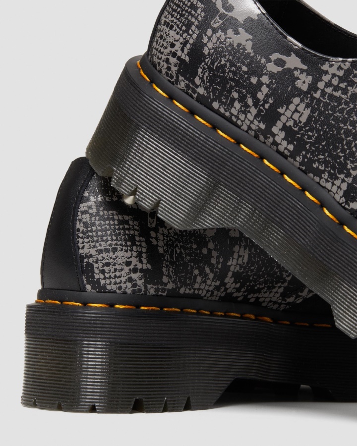 Pantofi Cu Platformă Dr.martens Romania 1461 Animal Clash Din Piele și Piele Intoarsă Negru+gri