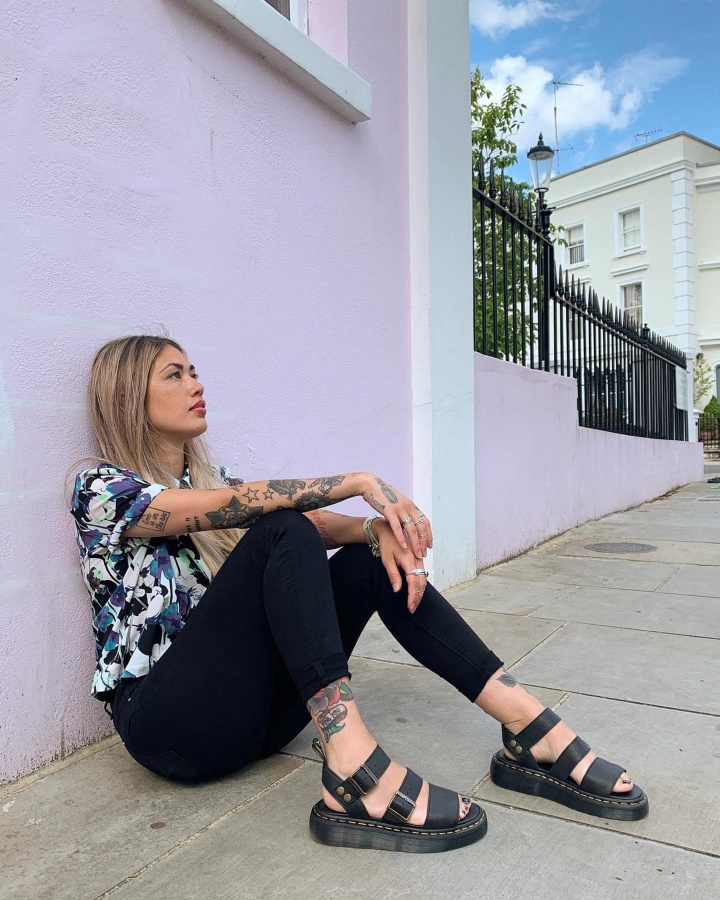 Sandale Gladiator Dama Platforma Gryphon Dr.martens Romania Negru Pisa