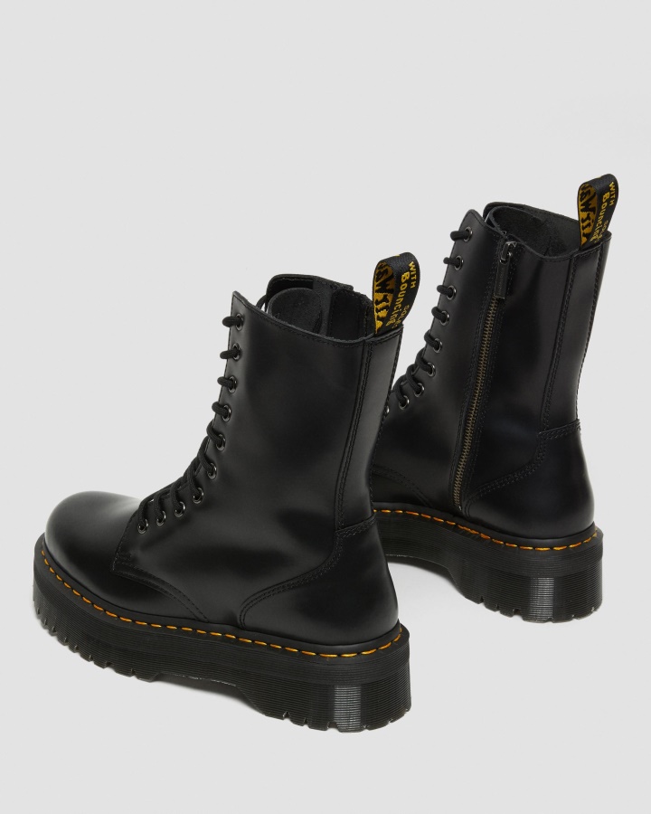 Jadon Hi Cizme Cu Platformă Din Piele Netedă Canada Dr.martens Romania Negru Lustruit Neted