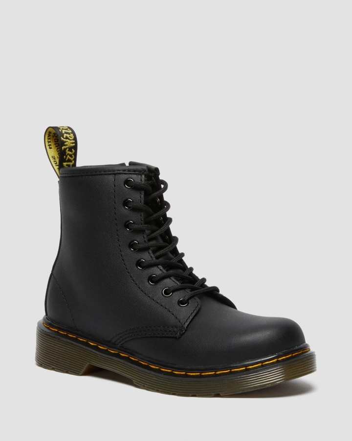 Cizme Junior 1460 Softy T Din Piele Cu Siret Dr.martens Romania Black Romario