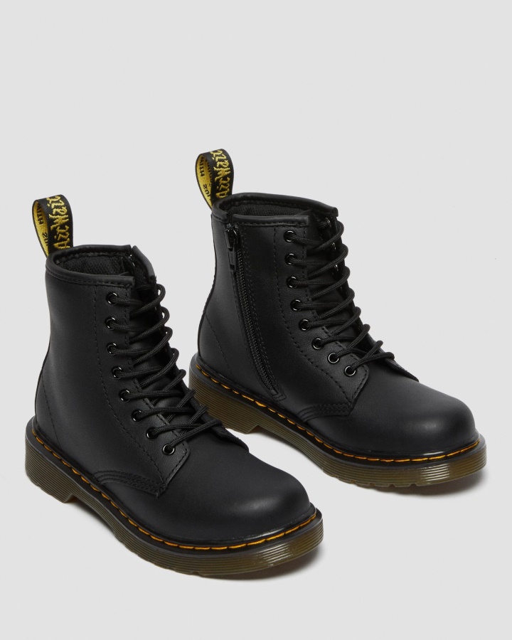 Cizme Junior 1460 Softy T Din Piele Cu Siret Dr.martens Romania Black Romario