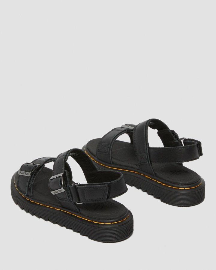 Sandale Din Piele Dr.martens Romania Junior Kyle Negre