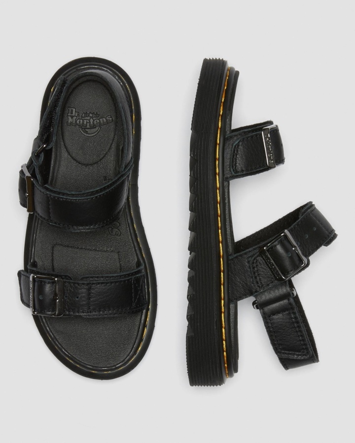 Sandale Din Piele Dr.martens Romania Junior Kyle Negre