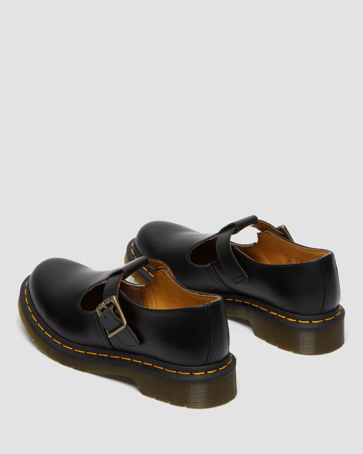 Polley Piele Neteda Mary Janes Dr.martens Romania Neagra Piele Neteda