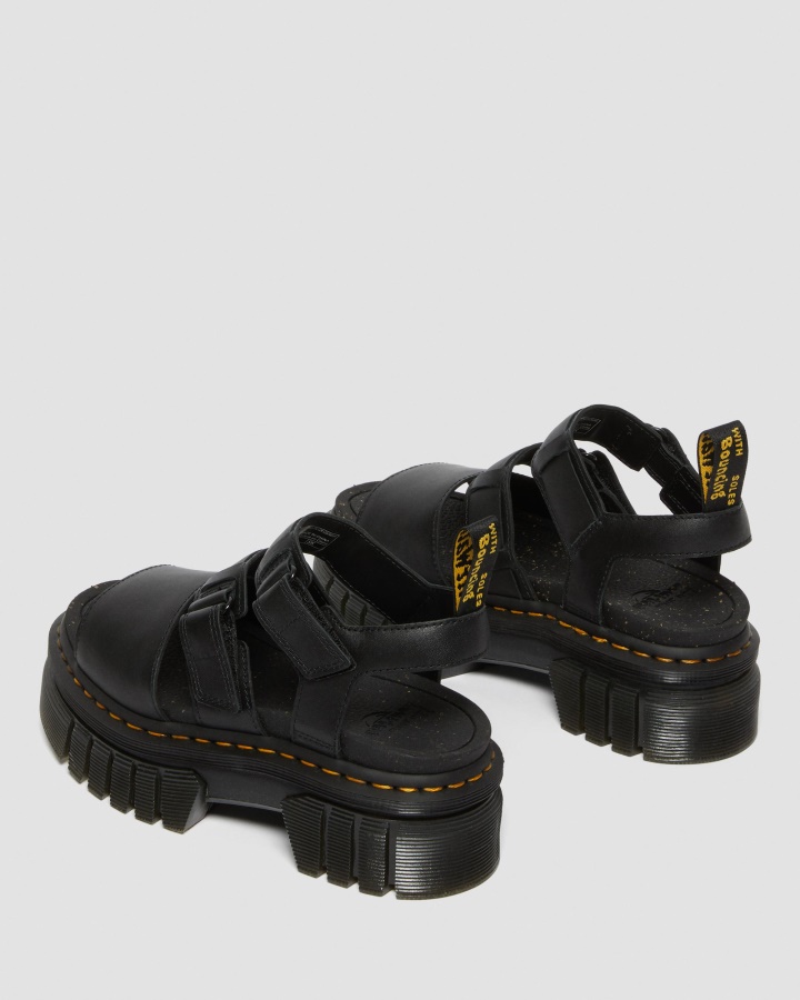 Sandale Cu Platforma Cu 3 Bretele Din Piele Nappa Lux Dr.martens Romania Ricki Nappa Lux