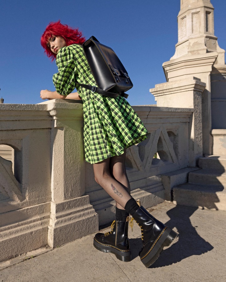 Cizme Vegane Jadon Max Platform Canada Dr.martens Romania Oxford Negru