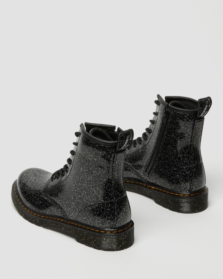 Tineret 1460 Cizme Cu Siret Cu Sclipici Dr.martens Romania Black Cosmic Glitter