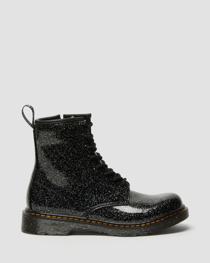 Tineret 1460 Cizme Cu Siret Cu Sclipici Dr.martens Romania Black Cosmic Glitter