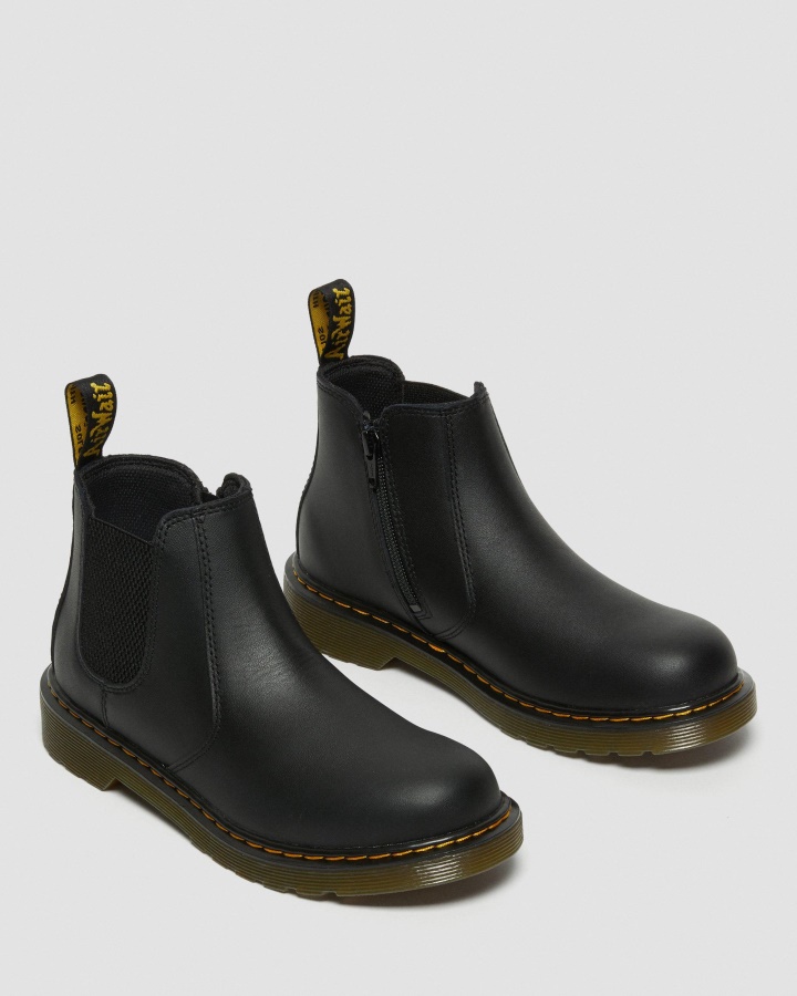 Cizme Chelsea Din Piele Softy T Dr.martens Romania Tineret 2976 Negru
