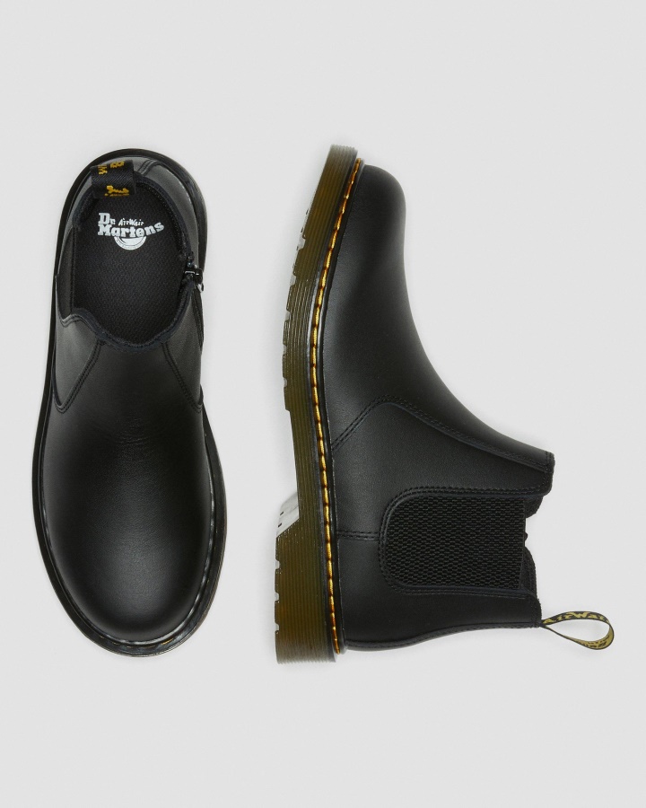 Cizme Chelsea Din Piele Softy T Dr.martens Romania Tineret 2976 Negru