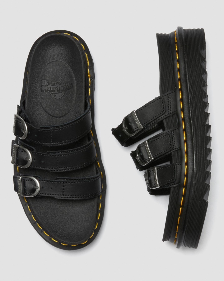 Sandale Blaire Din Piele Hidro Piele Neagra Dr.martens Romania