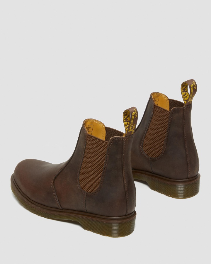 Cizme Chelsea Din Piele De Cal Nebun Maro Dr.martens Romania 2976 Crazy Horse