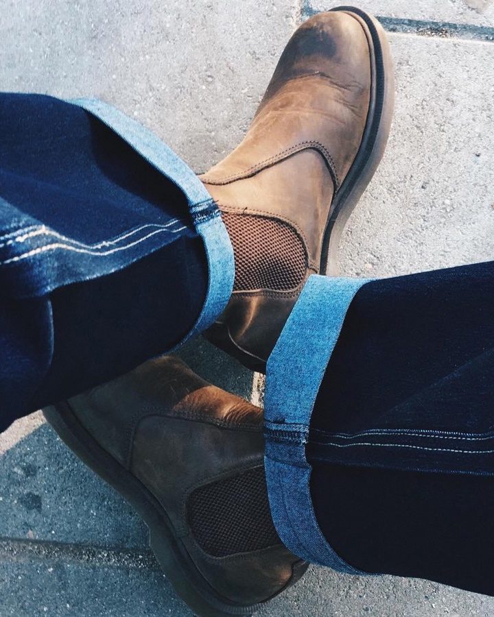 Cizme Chelsea Din Piele De Cal Nebun Maro Dr.martens Romania 2976 Crazy Horse