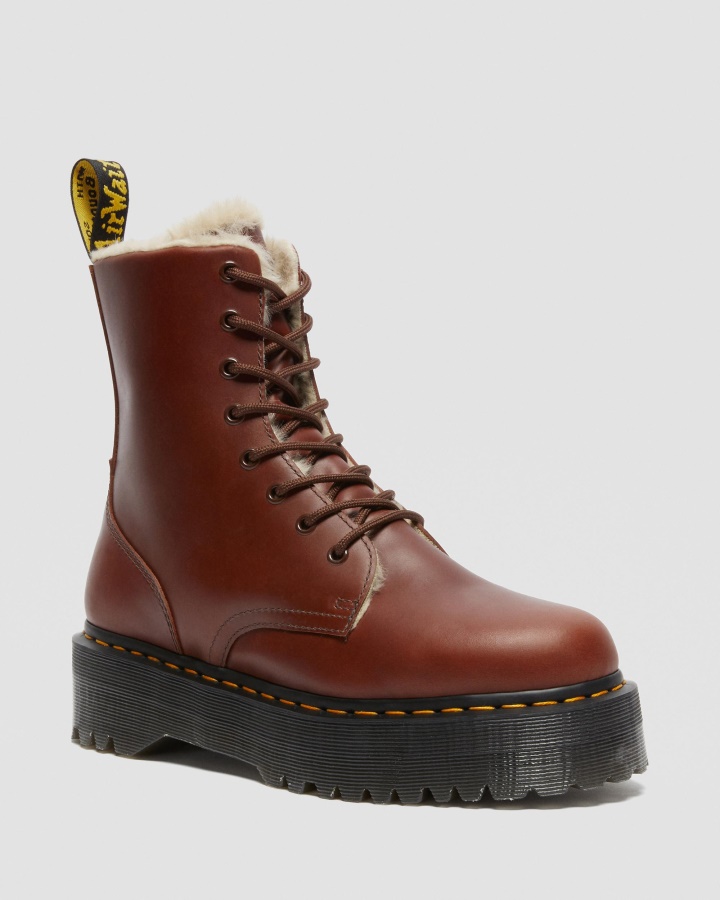 Jadon Cizme Cu Platformă Căptușite Cu Blană Artificială Dr.martens Romania Maro Abruzzo Wp