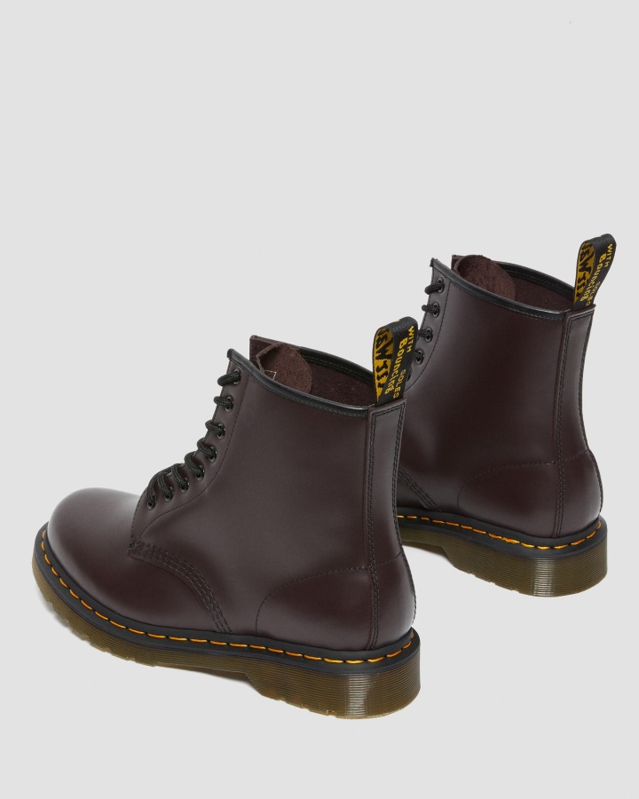 1460 Cizme Cu Siret Din Piele Neteda Dr.martens Romania Burgundy Piele Neteda