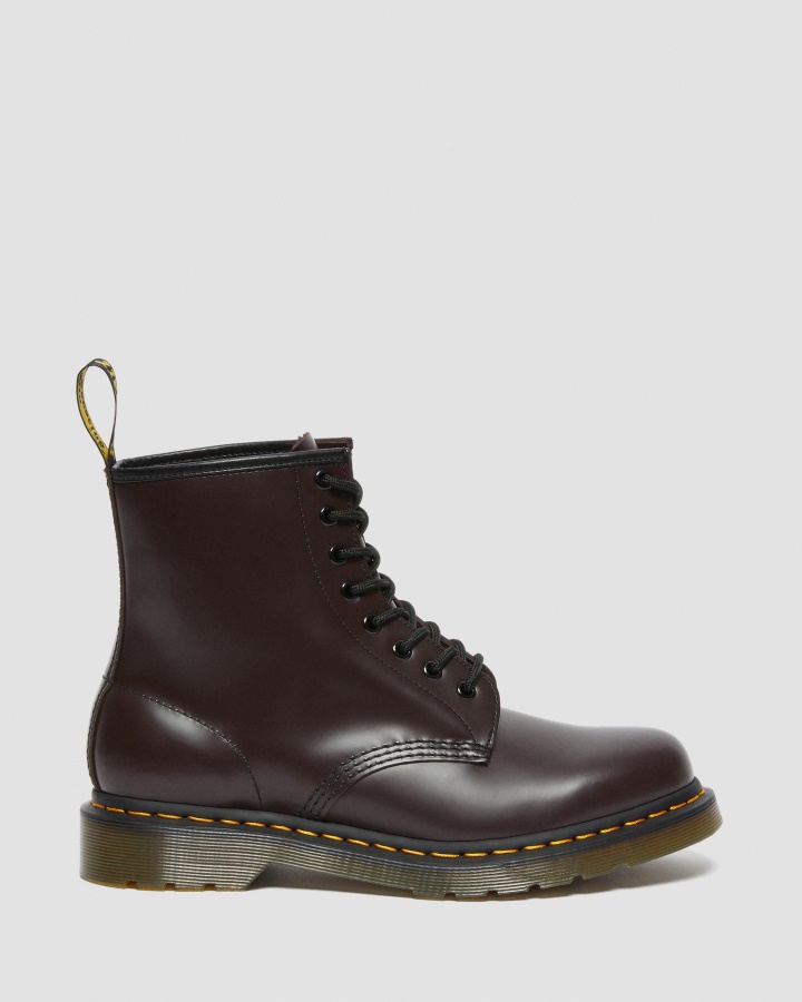 1460 Cizme Cu Siret Din Piele Neteda Dr.martens Romania Burgundy Piele Neteda