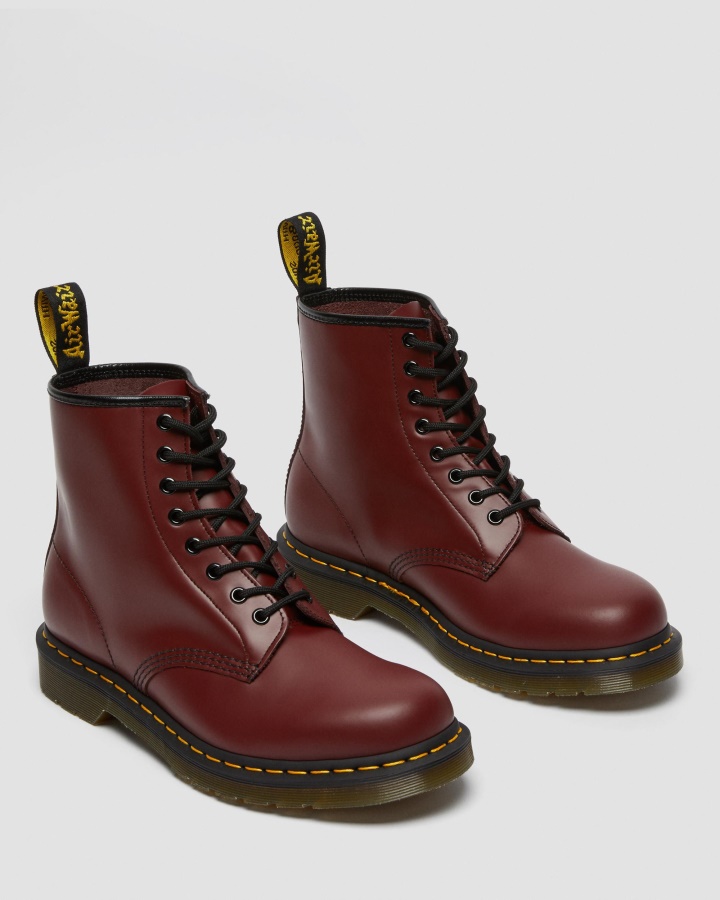 Cizme Piele Neteda Rosie Visinie Dr.martens Romania 1460 Piele Neteda Siret