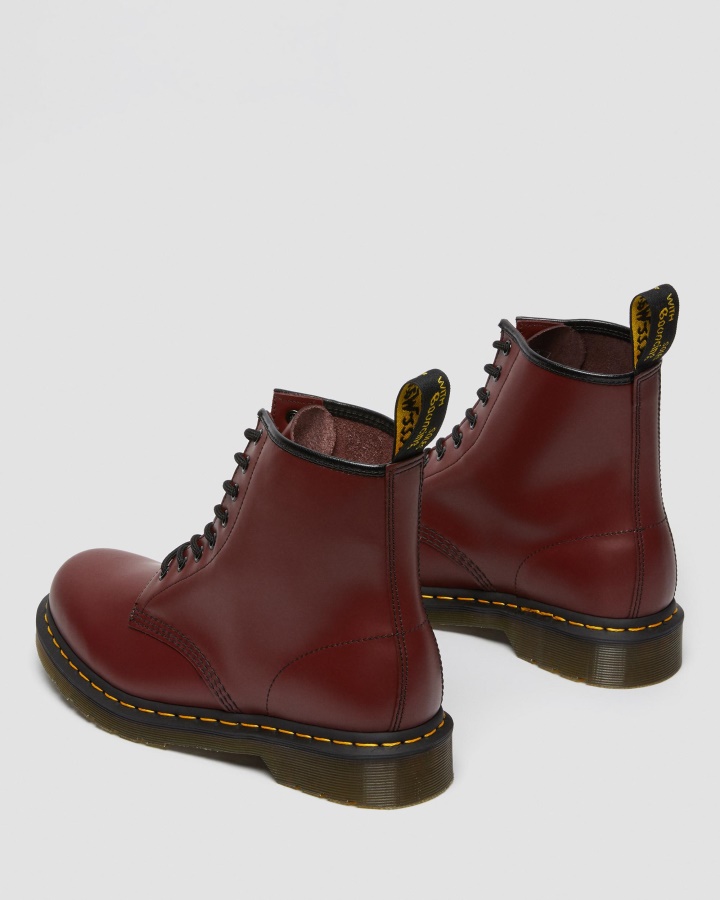Cizme Piele Neteda Rosie Visinie Dr.martens Romania 1460 Piele Neteda Siret