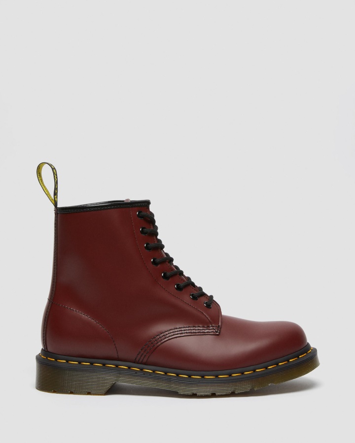 Cizme Piele Neteda Rosie Visinie Dr.martens Romania 1460 Piele Neteda Siret