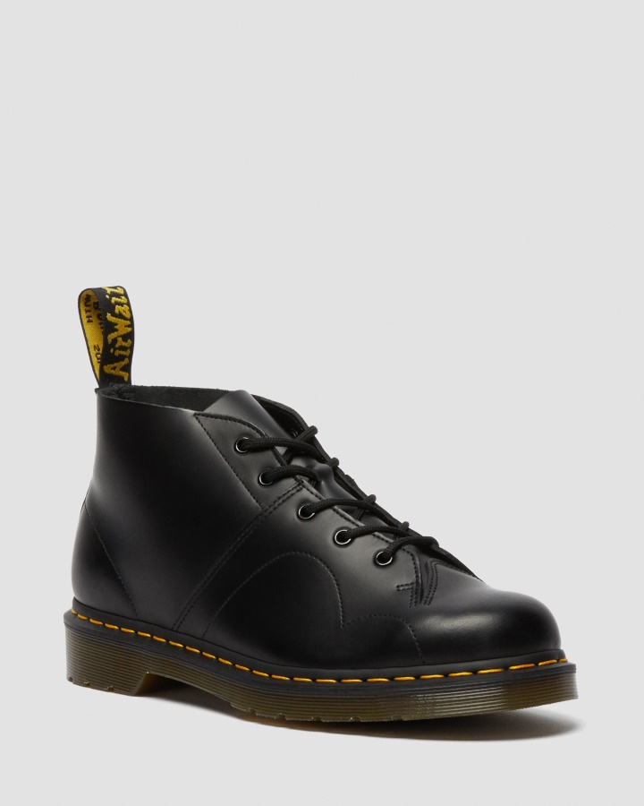 Cizme De Maimuță Din Piele Netedă Biserică Piele Netedă Neagră Dr.martens Romania